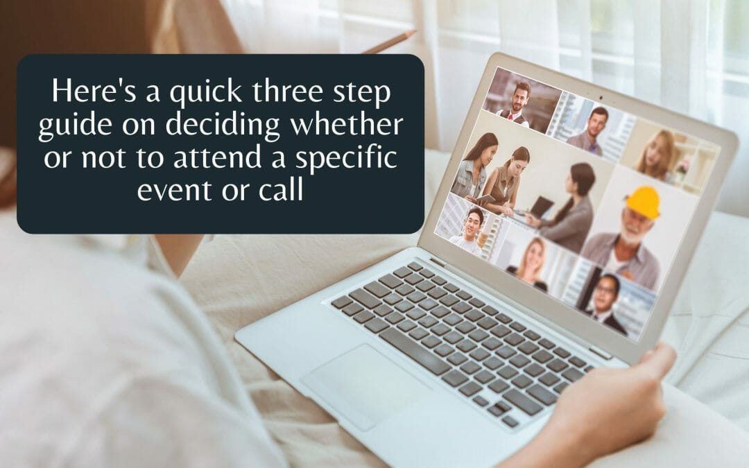 Do you have a love-hate relationship with zoom calls in 3-day events?