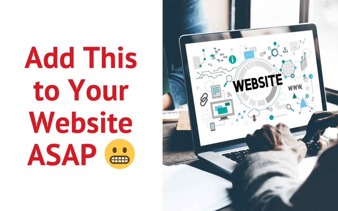 Add This to Your Website ASAP